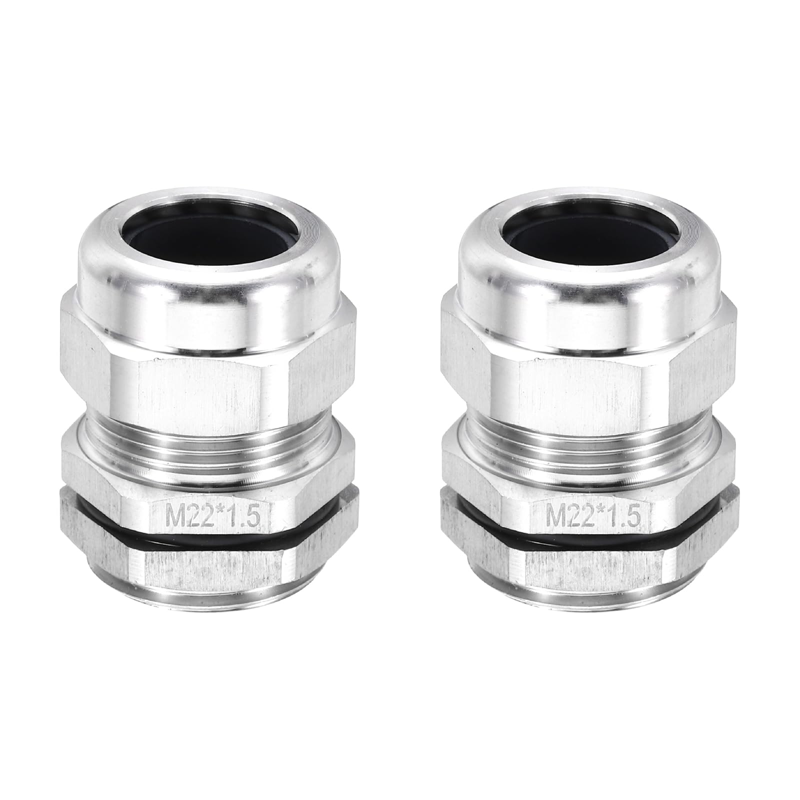 sourcing map Lot de 2 presse-étoupes M22 x 1,5 mm, étanchéité IP68 pour fil de 10 à 14 mm de diamètre, protecteurs de fils en acier inoxydable 304 pour fixation, câblage, réparation