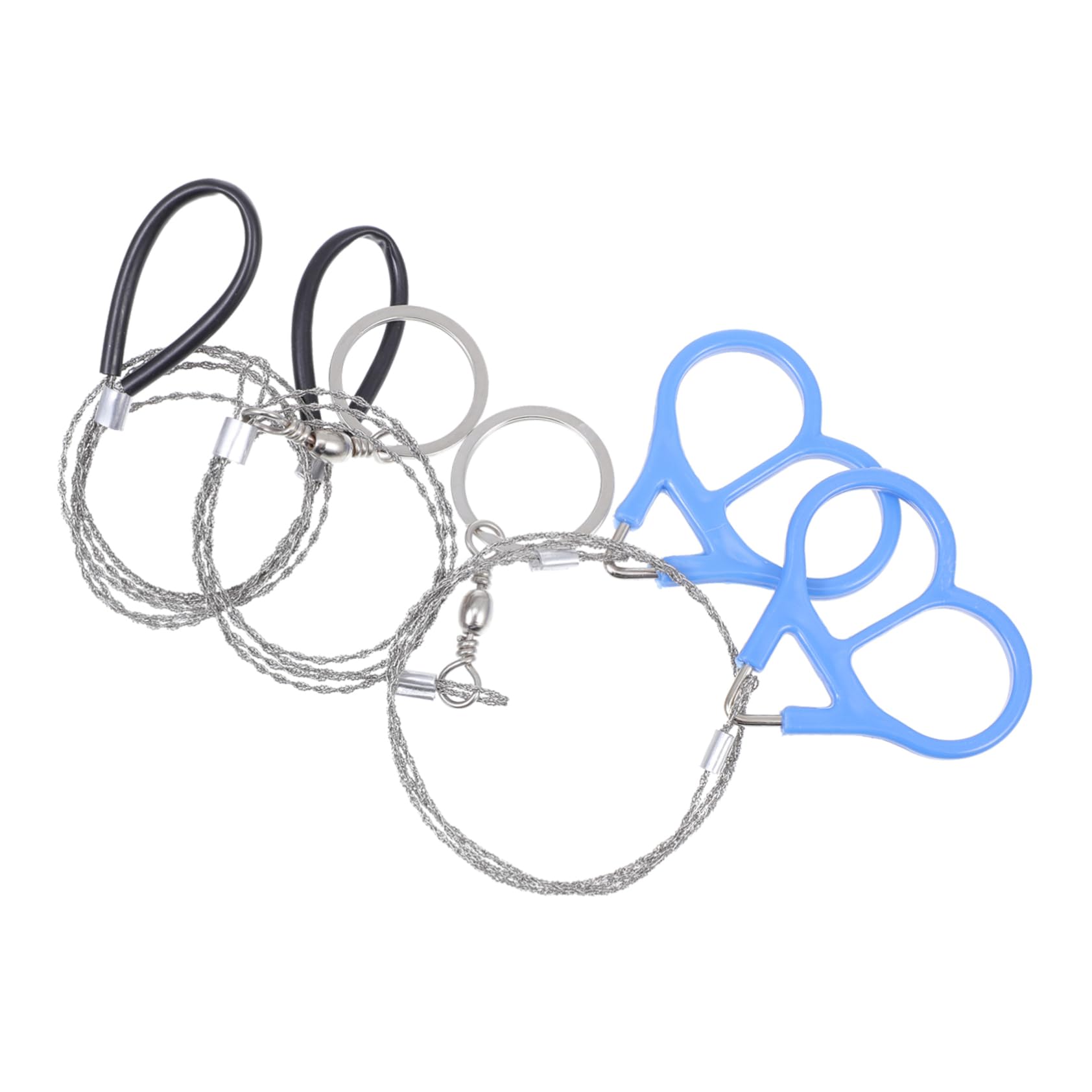 GOOHOCHY Survival Wire Saws 3pcs Chain Rope Saws Stainless Steel Fretsaws for Camping and Emergency