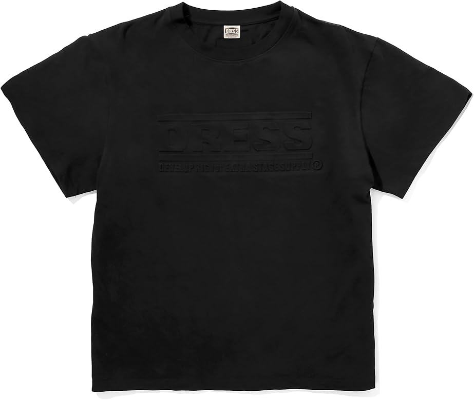 Amazon.co.jp: [DRESS] エンボスロゴ Tシャツ【ブラック】 LTシャツ 