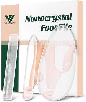 Glass Foot File, Callus Remover for Feet Foot Scrubber Dead Skin Remover with Nano Micro-Abrasive Particles, Foot Rasp Heel Scraper Hard Skin Remover Foot Care Pedicure Tool on Wet and Dry Feet