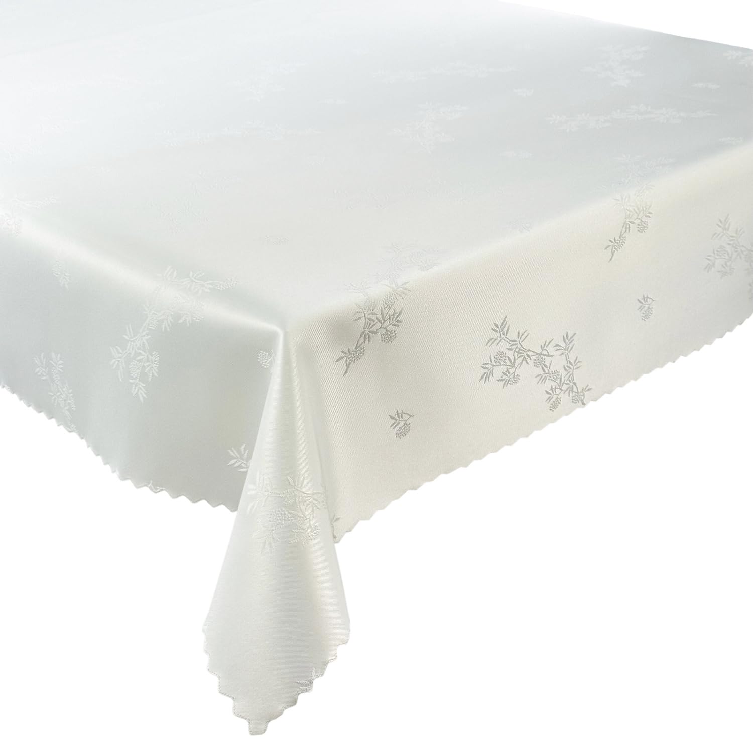 pomax GENOVA - tafelkleed - stonewashed linnen - L 300 x W 170 cm - groen In de pomax GENOVA - tafelkleed - stonewashed linnen - L 300 x W 170 cm - groen In de