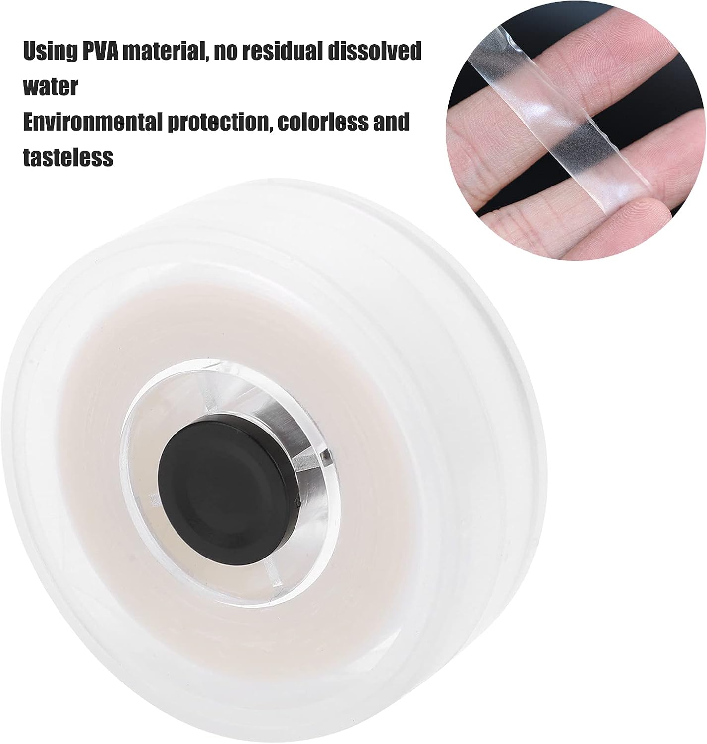 Fast Dissolving PVA Tape, 10mm, L: 20m, for Fishing Feeder Water Dissolve Tackle