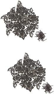 VILLCASE Protetor De Canto Para Notebook 24 Peças Protetor De Álbum De Canto Protetor De Canto De Metal Protetor De Canto Fivela De Álbum De Fotos Retrô