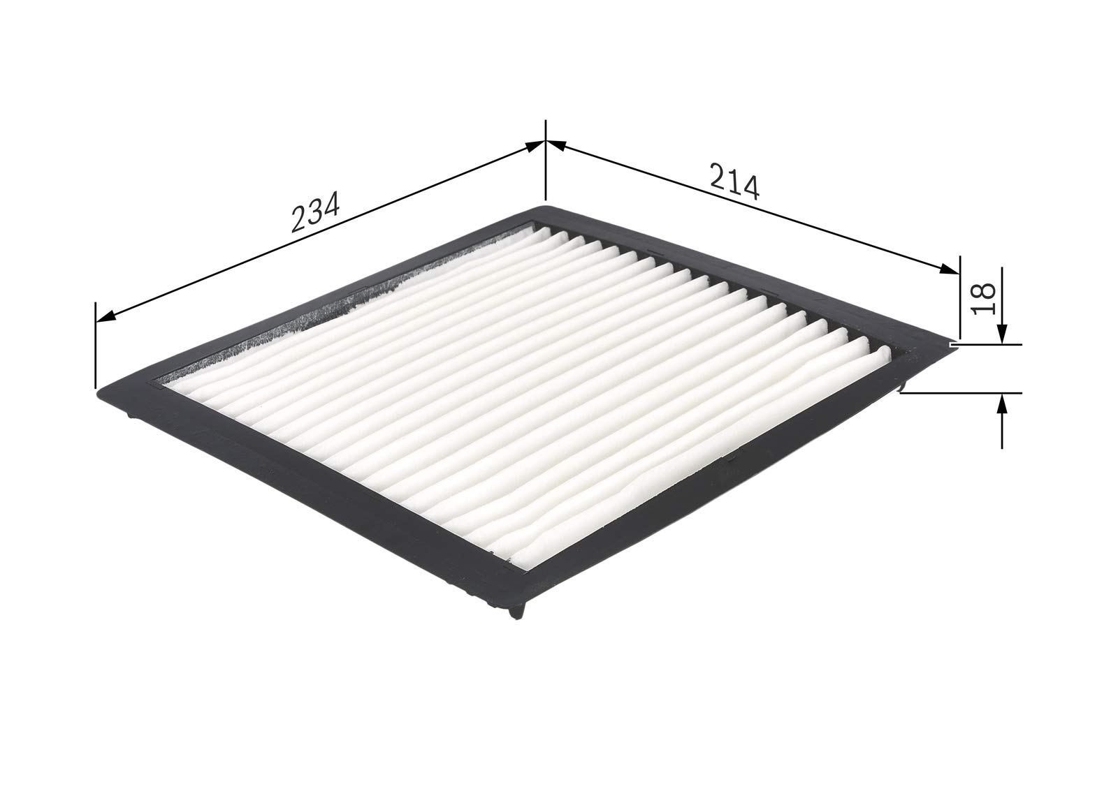 Bosch Filtro Abitacolo Standard M2540, Filtro di Ricambio - Filtra polline e polveri per un'aria più pulita all'interno del veicolo