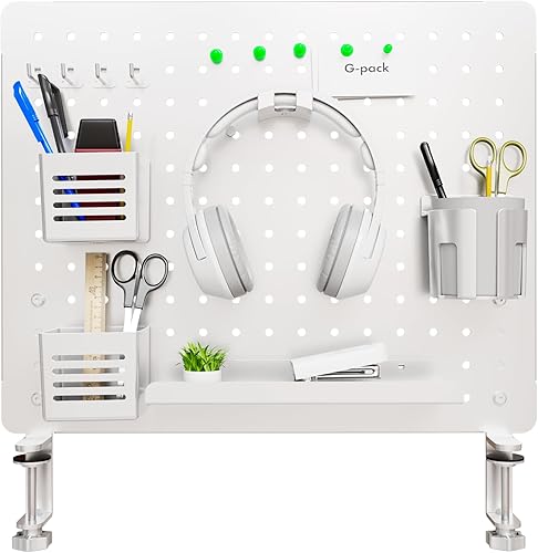 Miniatura 1 de Tablero de clavijas de escritorio con abrazadera, accesorios de escritorio de pie para oficina, organizador de escritorio de juegos, panel de