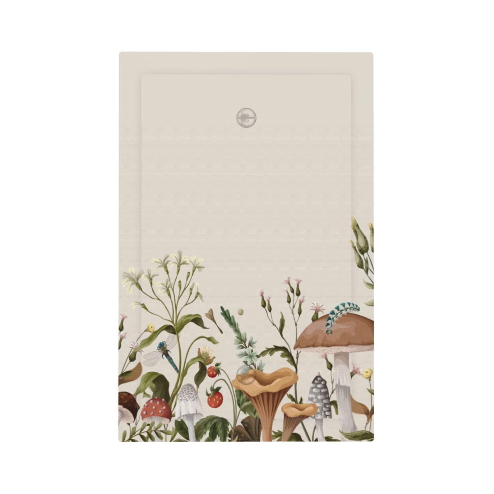 Beige Boho Mushroom Floral Decorative 1-Gang No Device Wall Plate Blank Outlet Covers Light Switch Cover Switchplate Electrical Faceplate Bedroom Decorate