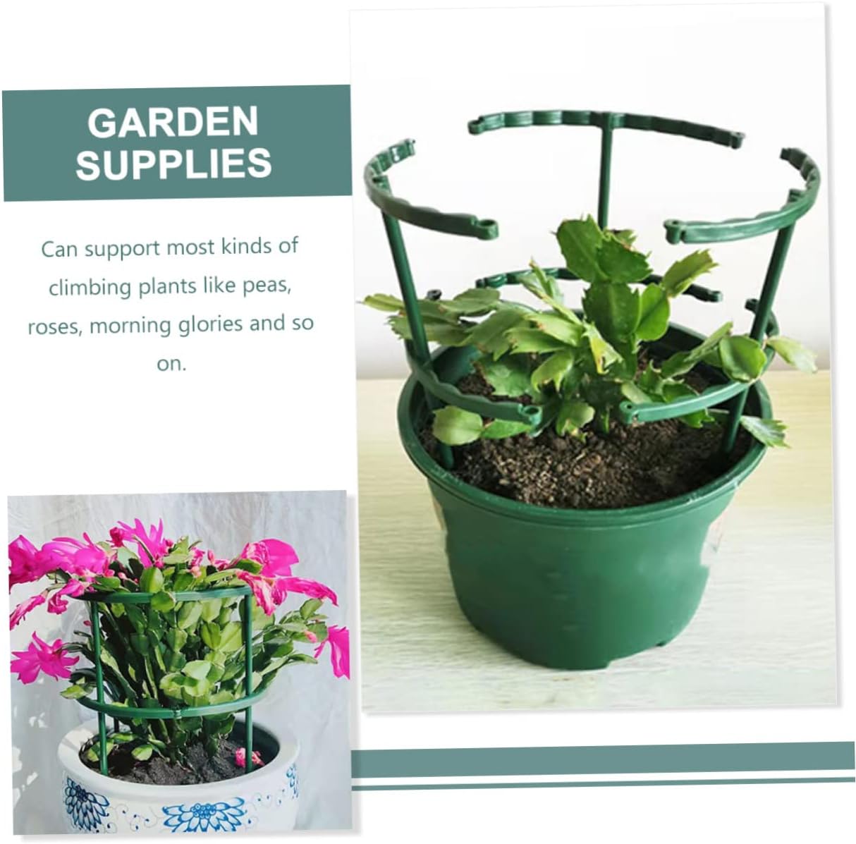 Mikikit 30pcs Indoor Plant Support Stand Climbing Stands for Vegetables Flowers for Trellis Climbing Plants Scaffolding Gardens Sturdy