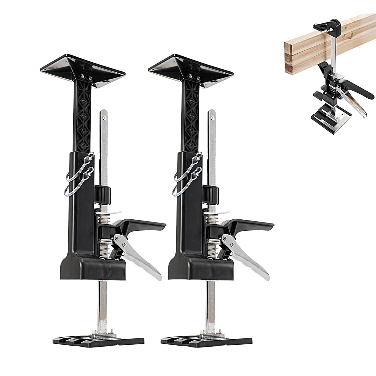 LALABU 2 Stück Arm Arbeitssparender Heber, Arm Handwerkzeugheber 200KG Tragfähigkeit, Hebewerkzeuge für Türen/Möbel/Schrank/Board-Heber,Verstellbare Höhe 0-230mm