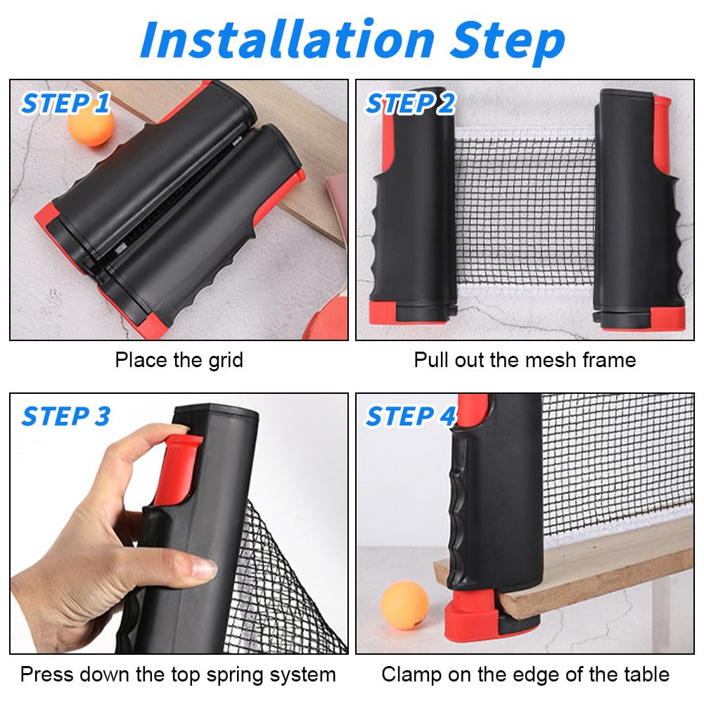 Flintronic Rete Da Ping Pong Retrattile - Portatile, Per Tavoli Fino A 170cm - Foto 8