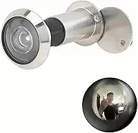 Olho Mágico para Porta Soprano em Latão Cromado – Visor de Segurança, Instalação Fácil, Alta Durabilidade – Cor Prata