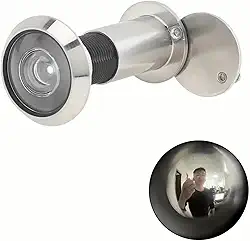 Olho Mágico para Porta Soprano em Latão Cromado – Visor de Segurança, Instalação Fácil, Alta Durabilidade – Cor Prata