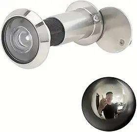 Olho Mágico para Porta Soprano em Latão Cromado – Visor de Segurança, Instalação Fácil, Alta Durabilidade – Cor Prata