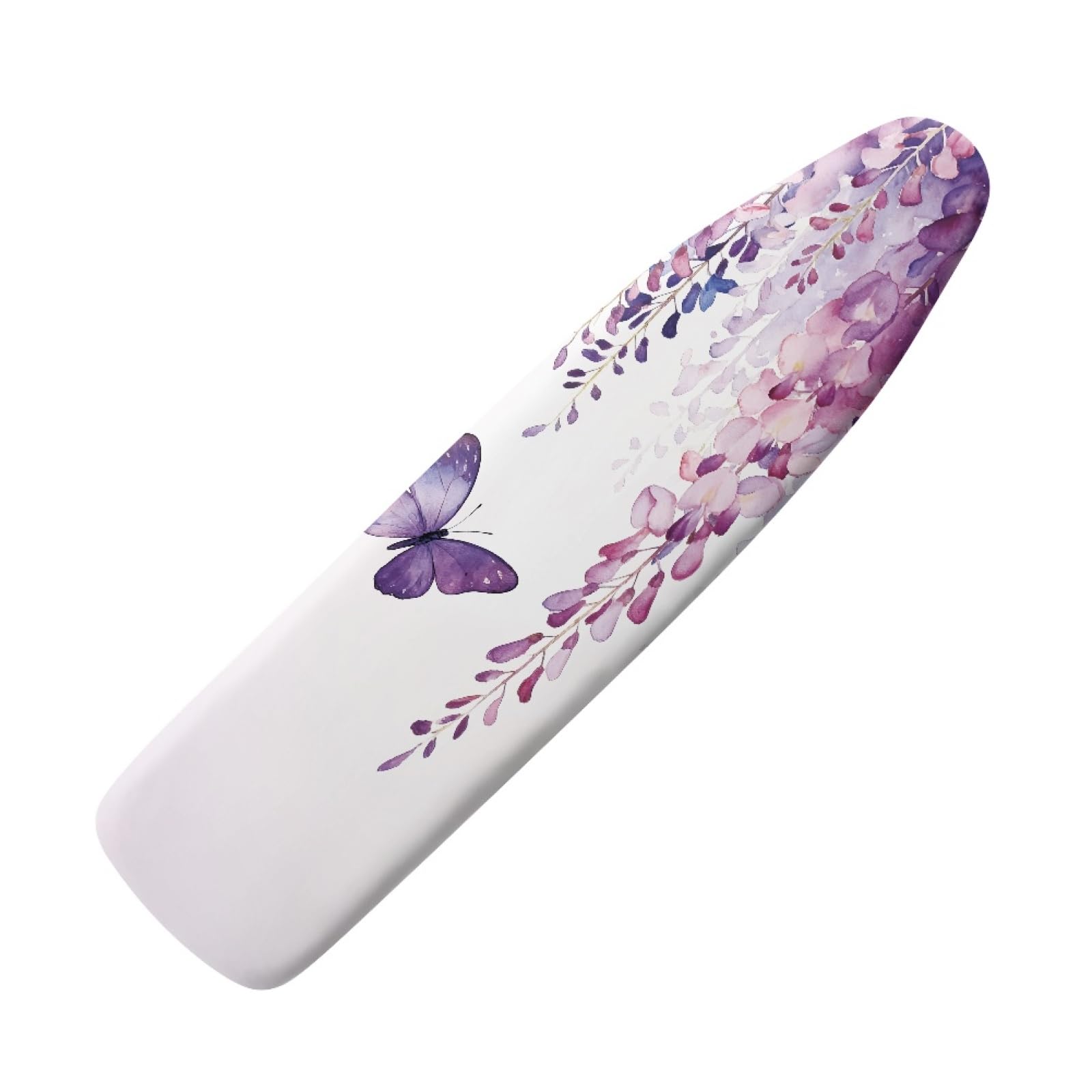 Ironing Board Cover 125X43 Purple Butterfly Padded Iron Board Cover With Elasticated, Easy Fit And Resists Scorching, Cord Binding & Stretch System