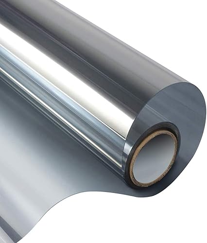 LKXHarleya Película de espejo unidireccional para ventana, autoadhesiva, protección diurna, control de calor, película de vidrio reflectante anti