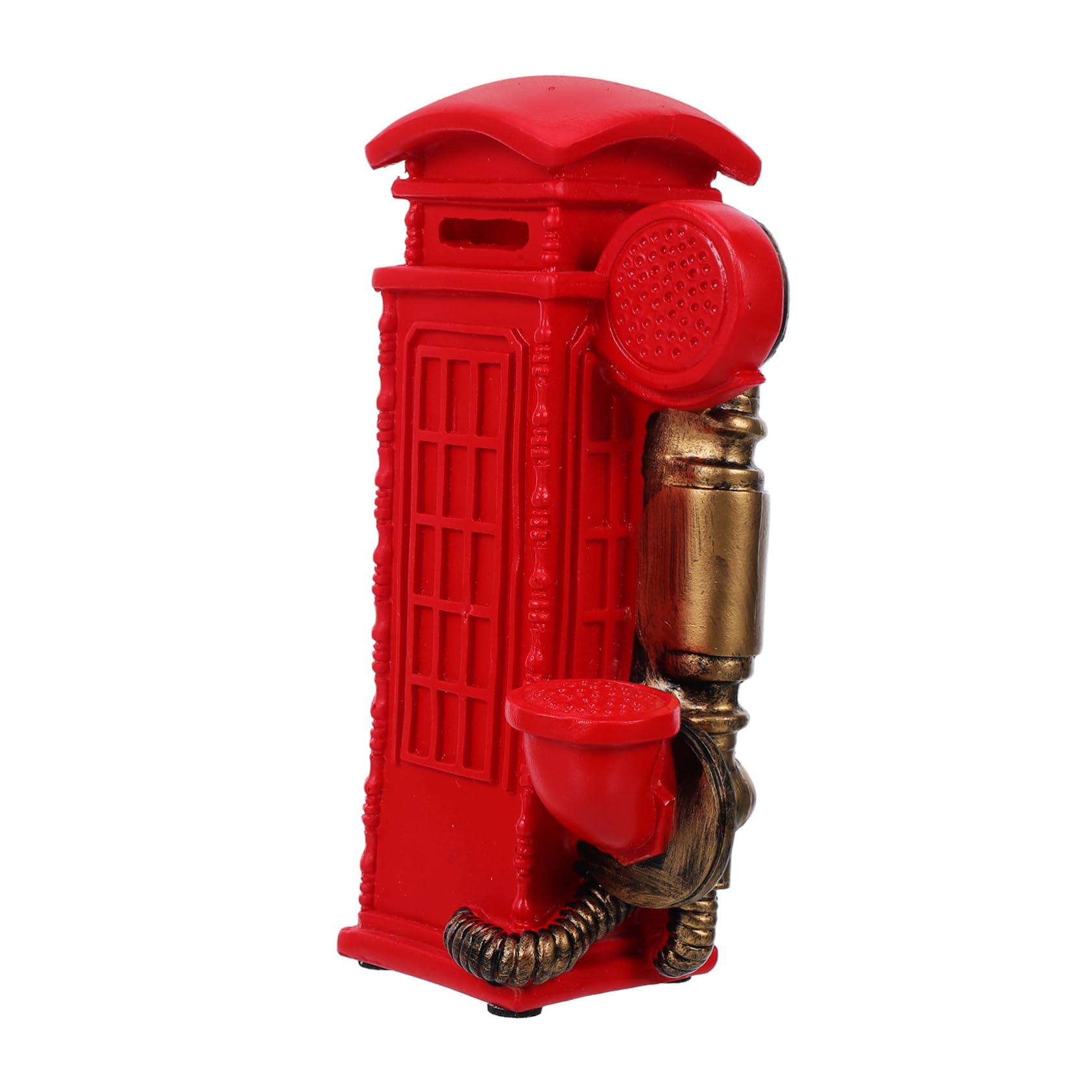 Cabilock Vintage Telephone Booth Model Retro Rotary Dial Phone Decoration for Home Office Decor Classic Antique Ornament for Displays