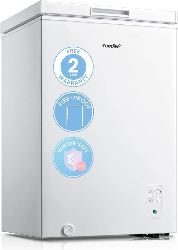 COMFEE' RCC100WH1(E) 99L Freestanding White Chest Freezer with