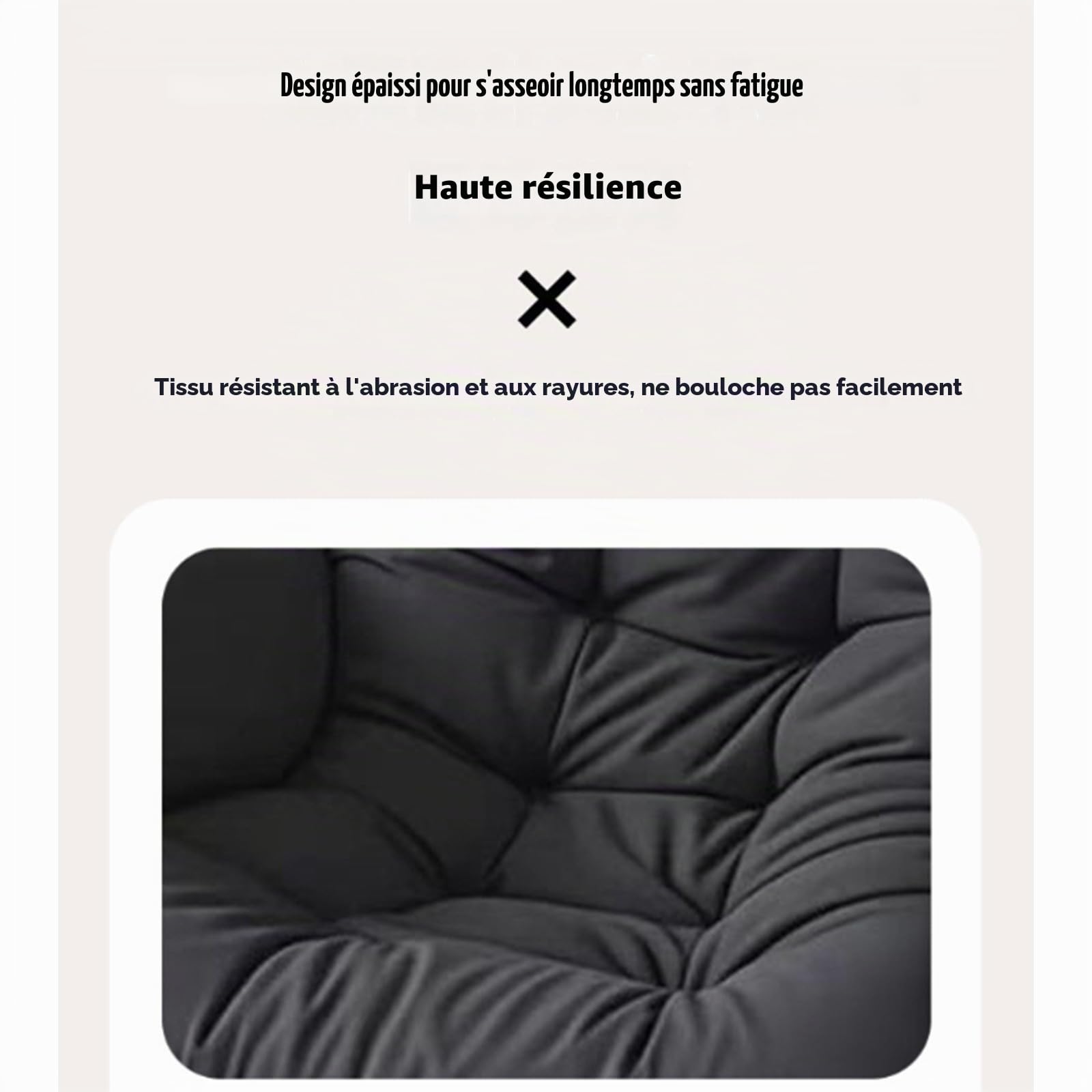 Coussin Fauteuil Suspendu, Coussin de Jardin, Coussin de Remplacement pour Chaise D'oeuf Suspendue Intérieur et Extérieur, Coussin Balancelle, pour Terrasse, Jardin