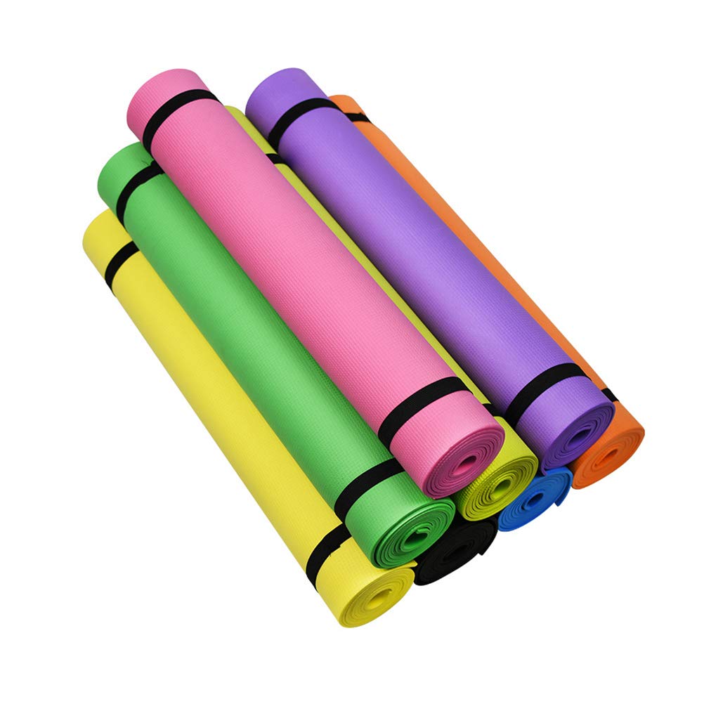 HEITIGN Tappetino Yoga 4MM Eva Antiscivolo Fitness Slim Yoga Home Gym Tappetini per Esercizi Pilates Gym Tappetini per Esercizi Tappetino per Fitness (Arancia)