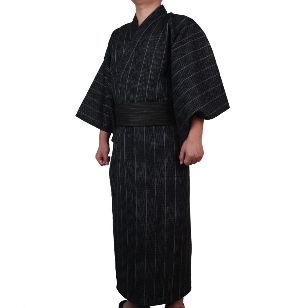 Kimono japonés Yukata japonés para Hombres Home Robe Vestido japonés para Pijamas # 01