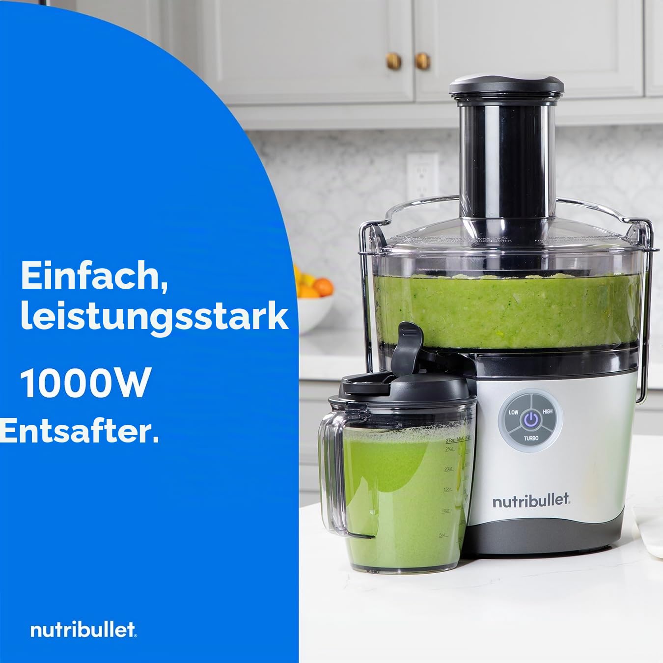 Nutribullet Juicer Pro Compact 2 Liter Zellstoffbecken 1000 W schwarz