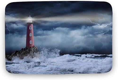 Lighthouse - Tapete de cocina y alfombras acolchadas antifatiga de 16 x 24 pulgadas antideslizante impermeable tapete de cocina y alfombras para