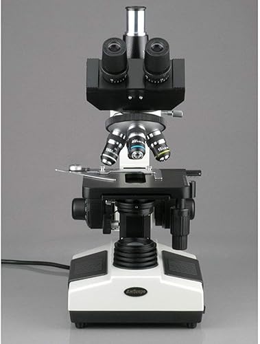 Miniatura 3 de AmScope Microscopio trinocular compuesto profesional T390B-PCS, aumento 40X-2000X, oculares WF10x y WF20x, campo brillante y contraste de fase,