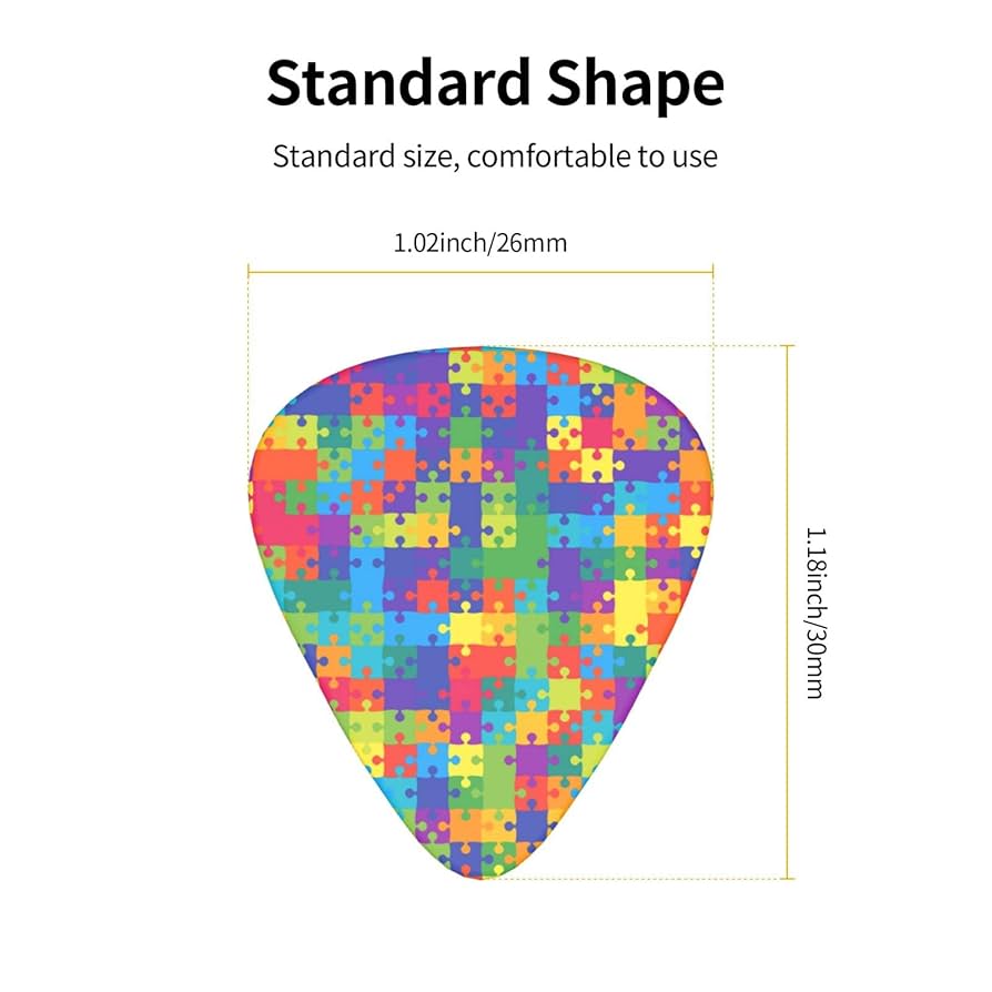 ギターピック セット 多様なデザイン Amazon | カラフル パズル デザインギターピック guitar pick