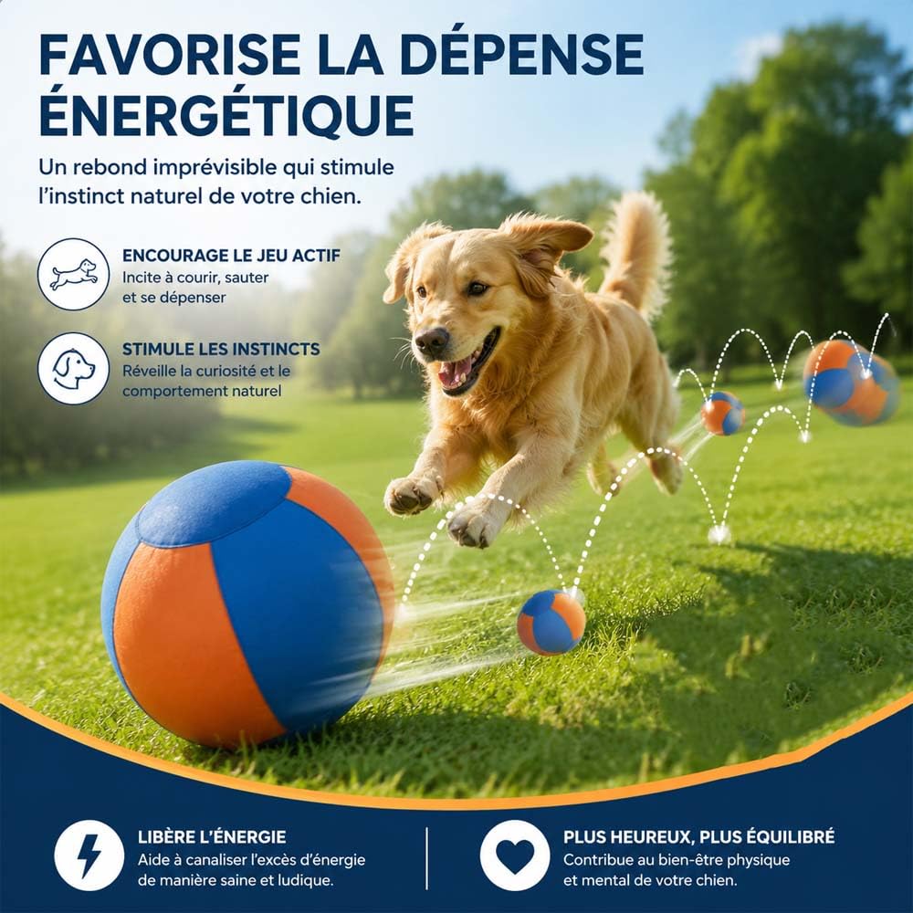 Générique Navea Balle GéAnte pour Chien,Balle De Troupeau pour Chien,Gros Ballon Pourchien,pour Chiot Et Adulte, Petites Moyennes Grandes Races, IntéRieur Maison (Bleu et Orange,45CM)