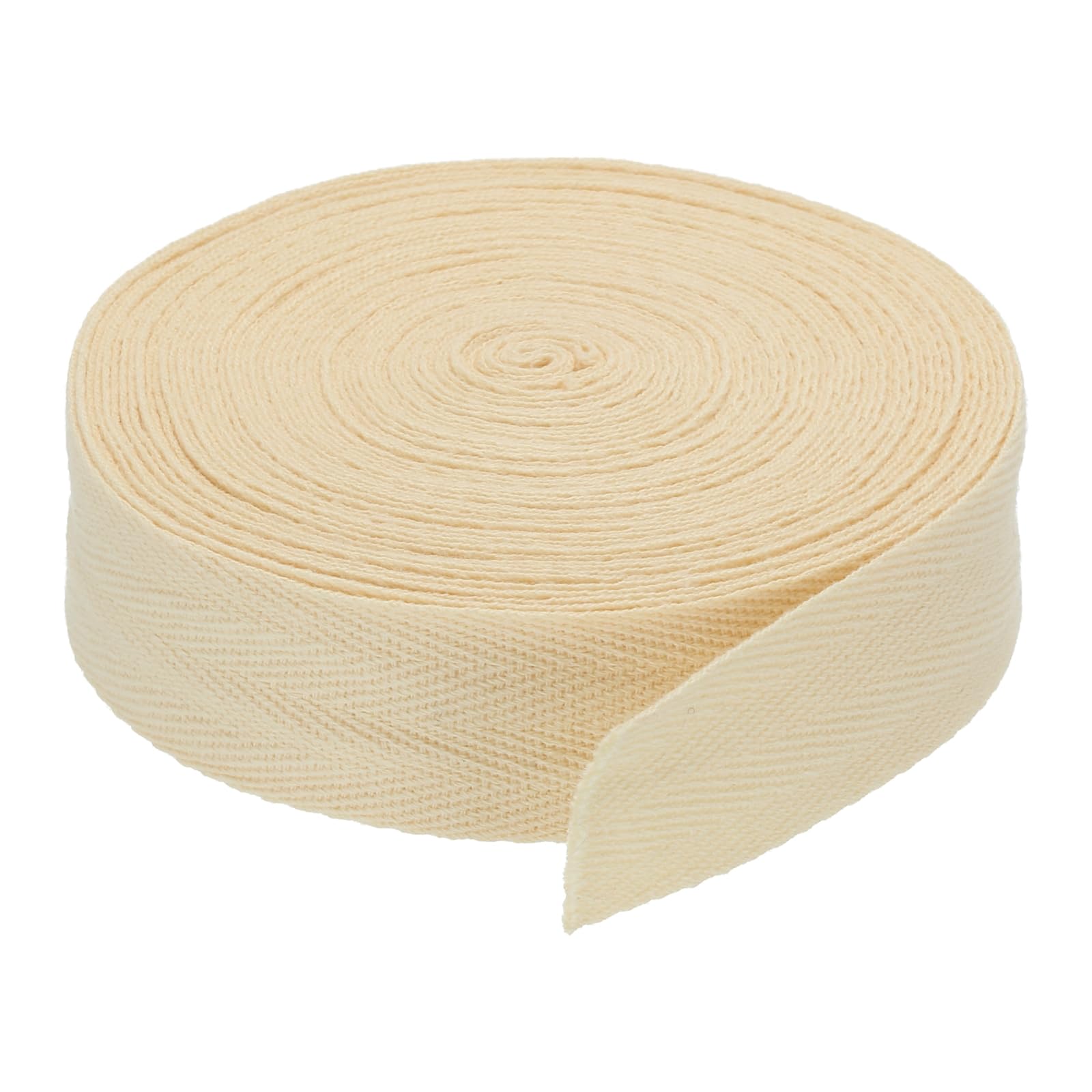 DMiotech 1.2"(3cm) 10 Yards Cotton Twill Tape Cotton Ribbons Bias Binding Tape Herringbone Tape Ribbons White for DIY Crafts Making Clothes