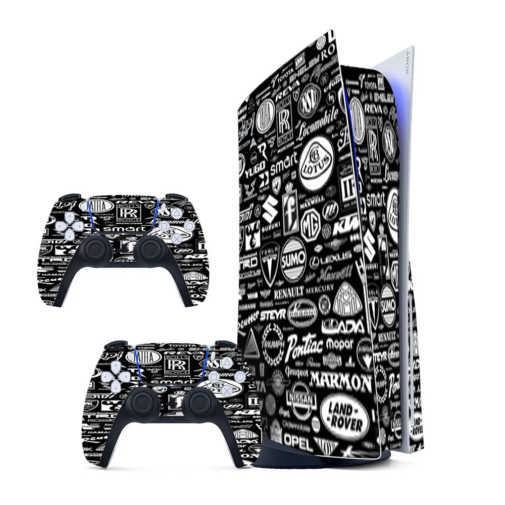 GADGETS WRAP Printed Vinyl Skin Sticker Decal for Sony PS5 PlayStation 5 Disc Edition Console & 2 Controller (Skin Only, Console & Controller not Included.) - Cars Logo Multicolor (B0BW3PVKL2) Amazon Price History, Amazon Price Tracker