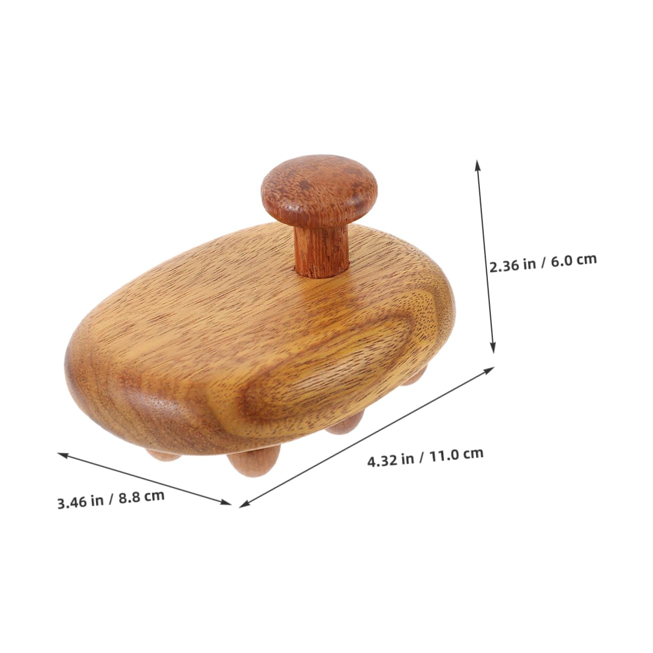 Cepillo De Masaje De Sándalo Cepillo De Pelo Ducha Cuero Cabelludo Peine Para Masaje Peine Para El Cuidado Del Cabello De Madera Light Brown 2 Piezas X 4