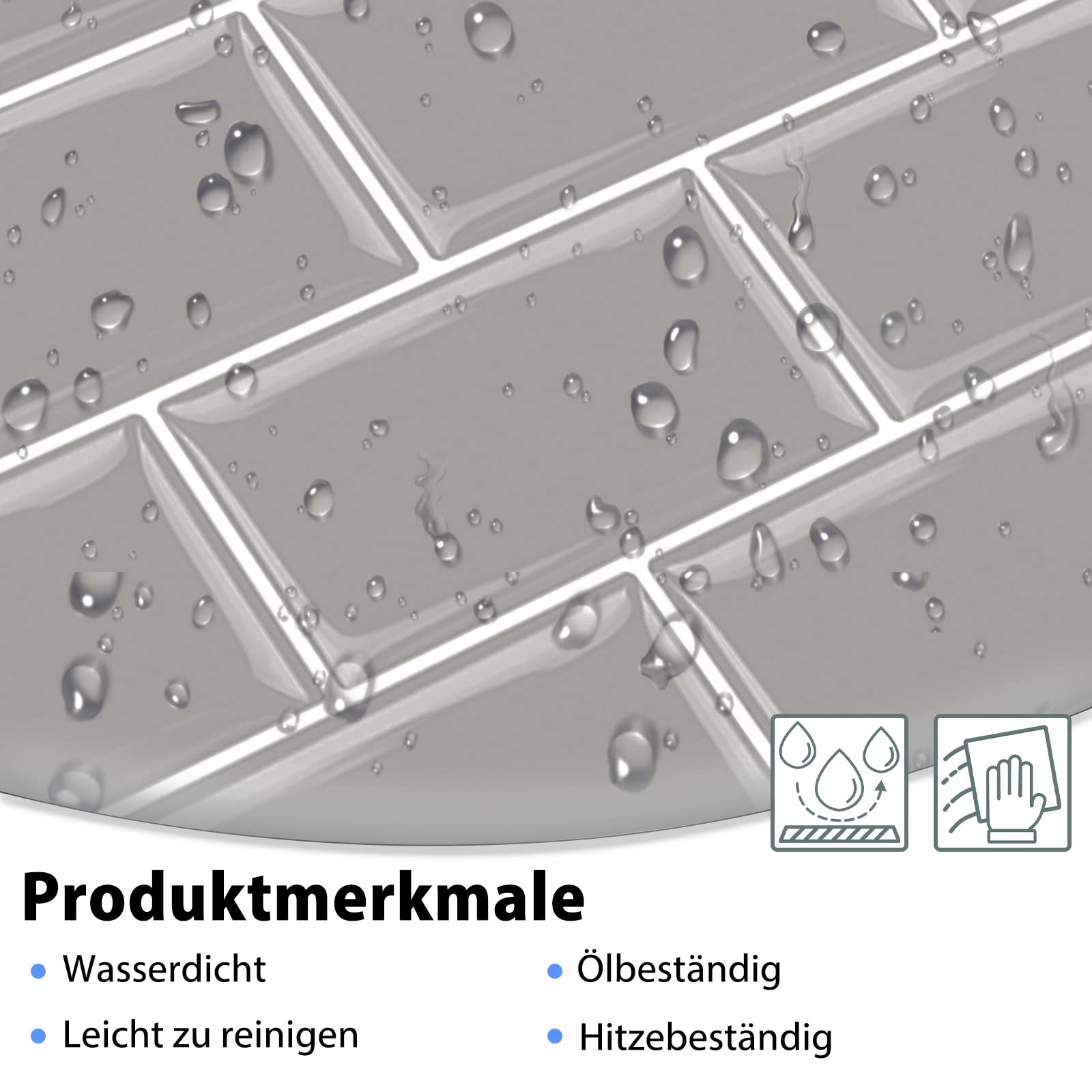 10 Fogli Adesivi Piastrelle 3D PVC - 30x30 Cm, Autoadesivi, Impermeabili, Per Cucina E Bagno - Foto 10