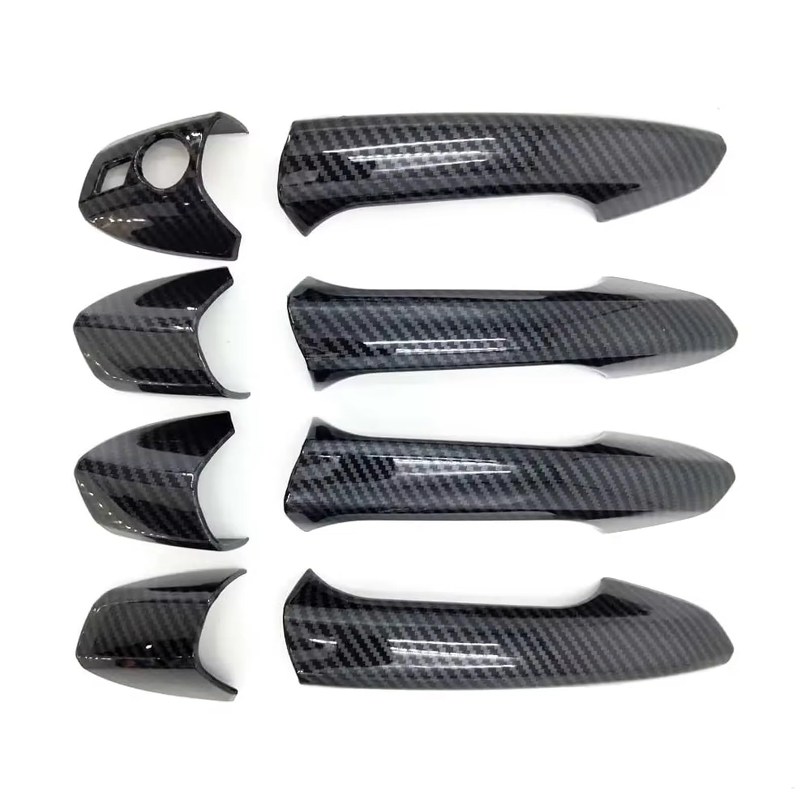 BYSKJZ Car Exterior Door Handle for W204 for C300 for C350 for C250 for C63 for AMG Carbon Look Exterior Door Handle Cover Trim