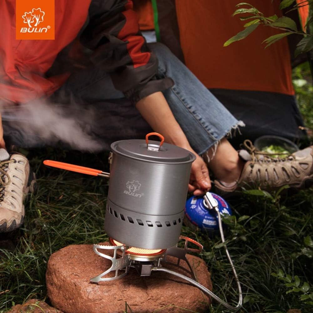 Bulin Camping Cooking Pot Heat Exchanger Outdoor Camp Pot 1.5 Liter Lightweight Backpacking Hiking Pot - Outstanding Boil Times & Save Fuel : Sports & Outdoors