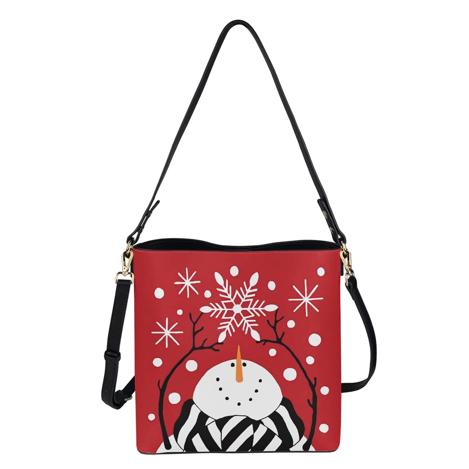 chaqlin Torby crossbody torba wiaderkowa damska damska torebka na ramię skóra PU podróżne zakupy praca torby kurierskie, Bałwan, Rozmiar Uniwersalny