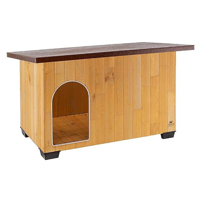Ferplast BAITA Caseta Perro Exterior Madera FSC Premium Techo Abatible XXL