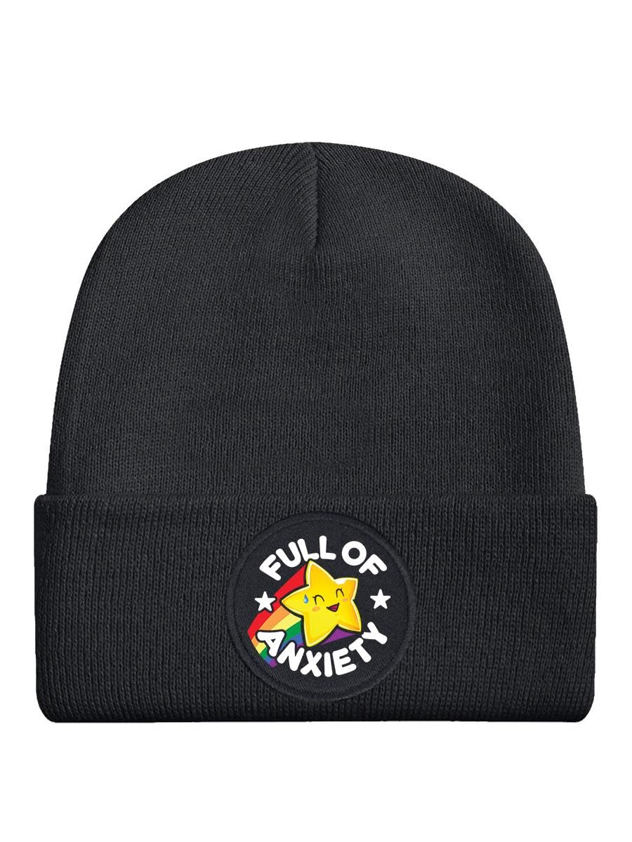 Grindstore Unisex Grey Full Of Anxiety Graphite Beanie Hat