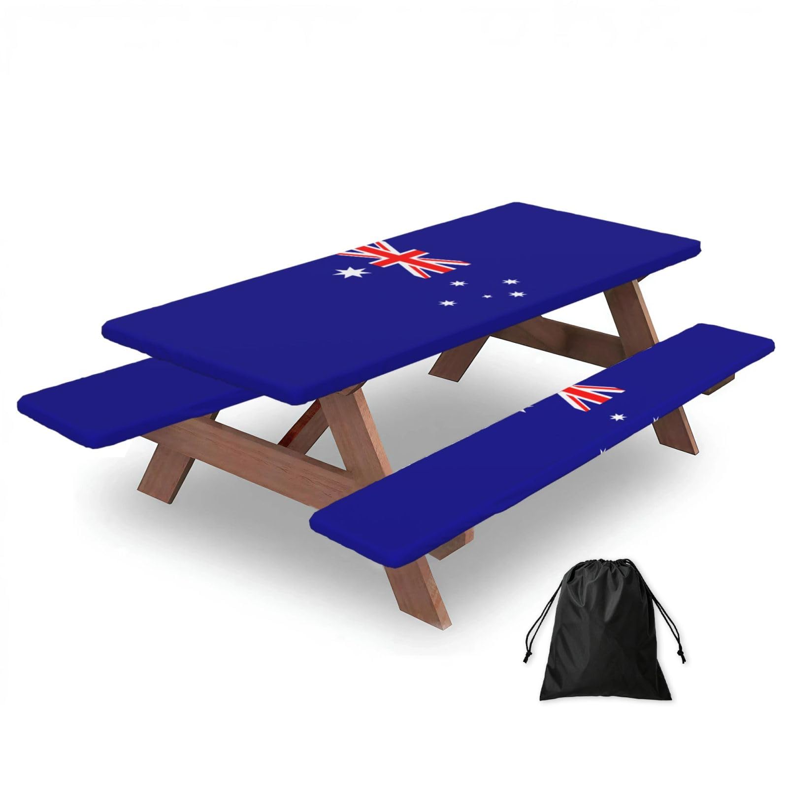 AYYQWE Australian Flag Print Picnic Table Bench Cover Outdoor Garden Party Decor Daily Accessory Gift
