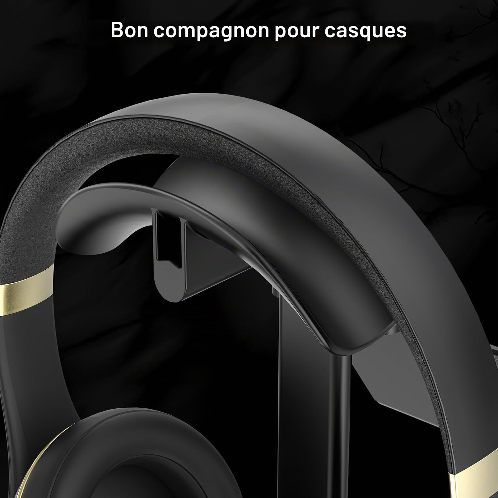 Support Manette, Support Casque en Bois de Noyer, Gamer Porte Manette pour Xbox PS5 PS4 Switch, Headset Stand, Accessoire Bureau Gaming