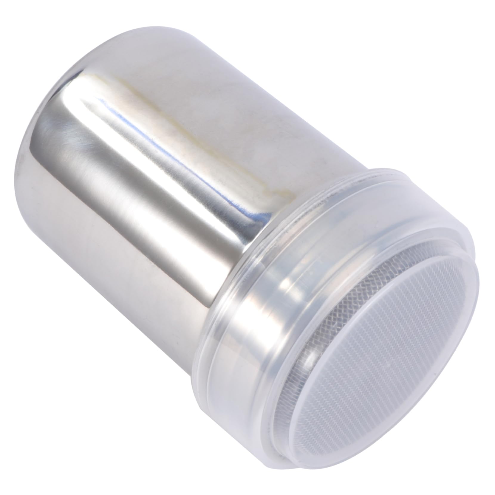 COLLBATH Bottle Sifter Mesh Shaker Steel Condiment Pot Containers with Lids Coffee Shaker Cooking Dredges Cinnamon Sugar Steel Container with Lid Sugar Shakers Cocoa Dredges Powder Silver