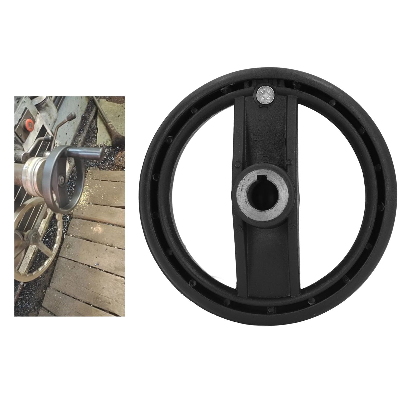 Natudeco Hand Wheel Revolving Handle Hand Wheel Revolving Handle Machine Tool Handwheel for Lathe Milling 12x100mm