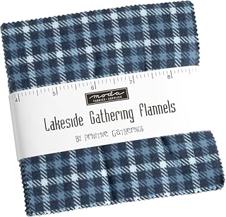 Lakeside Gatherings Flannels Charm Pack by Primitive Gatherings; 42-5" Precut Fabric Quilt Squares