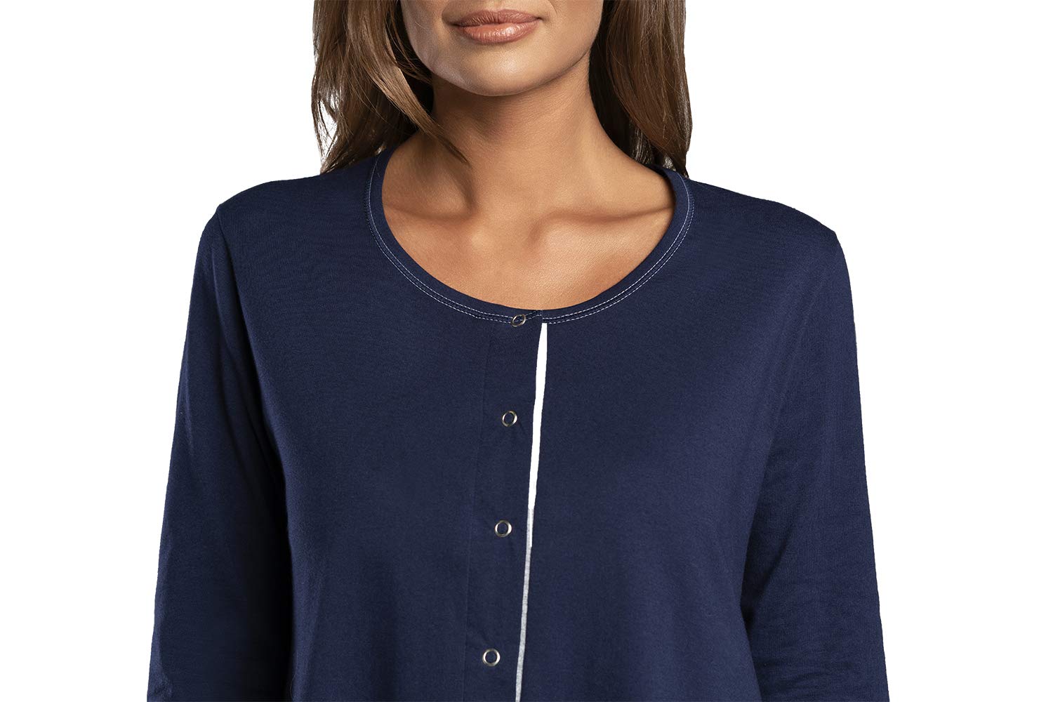 Italian Fashion Chemise de Nuit Allaitement | Pyjama Grossesse et Maternité | Pyjama Femme Enceinte pour la Maison et l’Hôpital | Tenue Maternité Accouchement avec Fermeture S-XXL