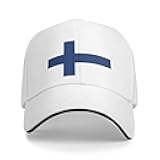 NAFSKL Finland Flag Finnish Baseball Cap for Women Cowboy Hat Trucker Hat Men Dad Hat Adjustable Hat Snapback Hat Black