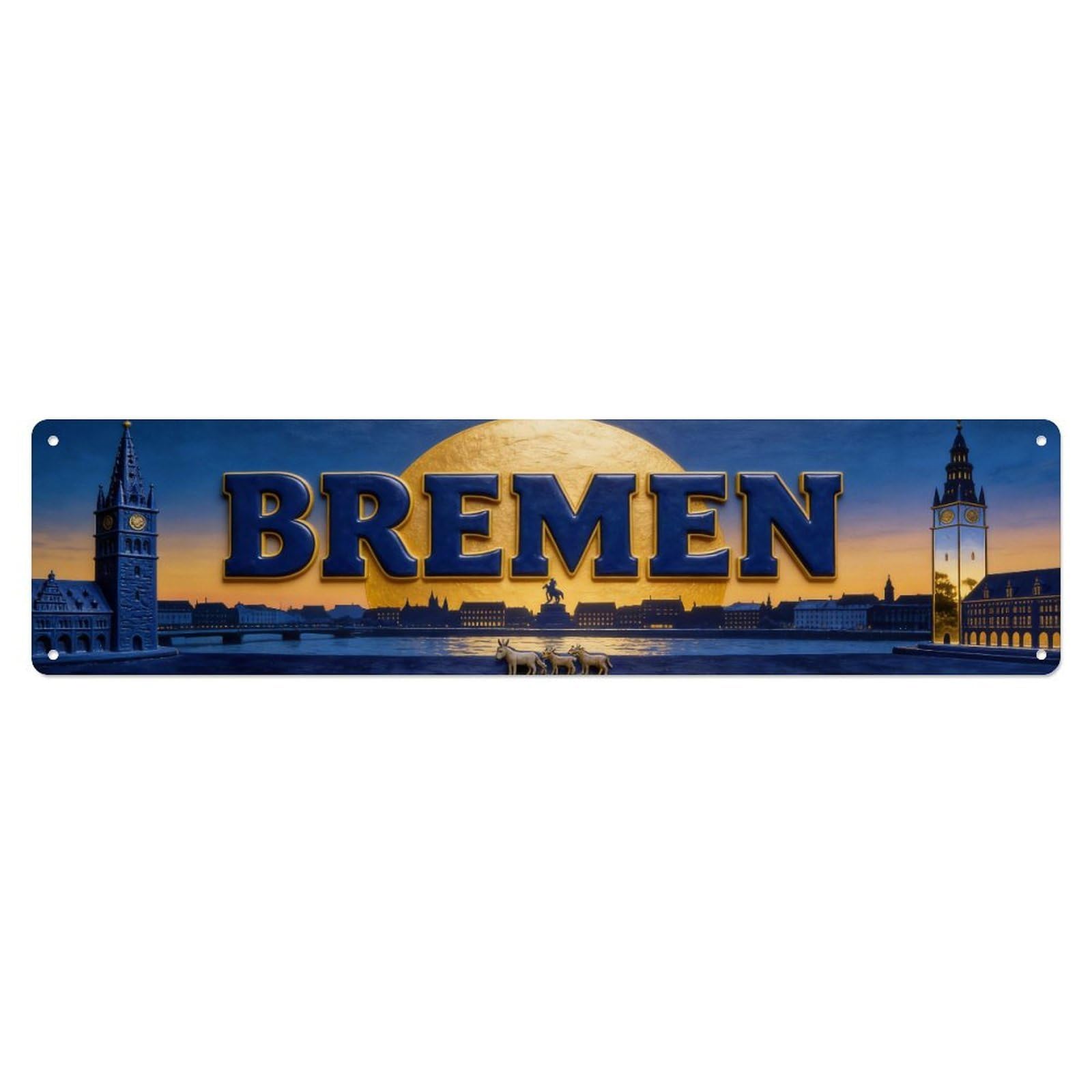 Metal Tin Sign Bremen Germany Retro