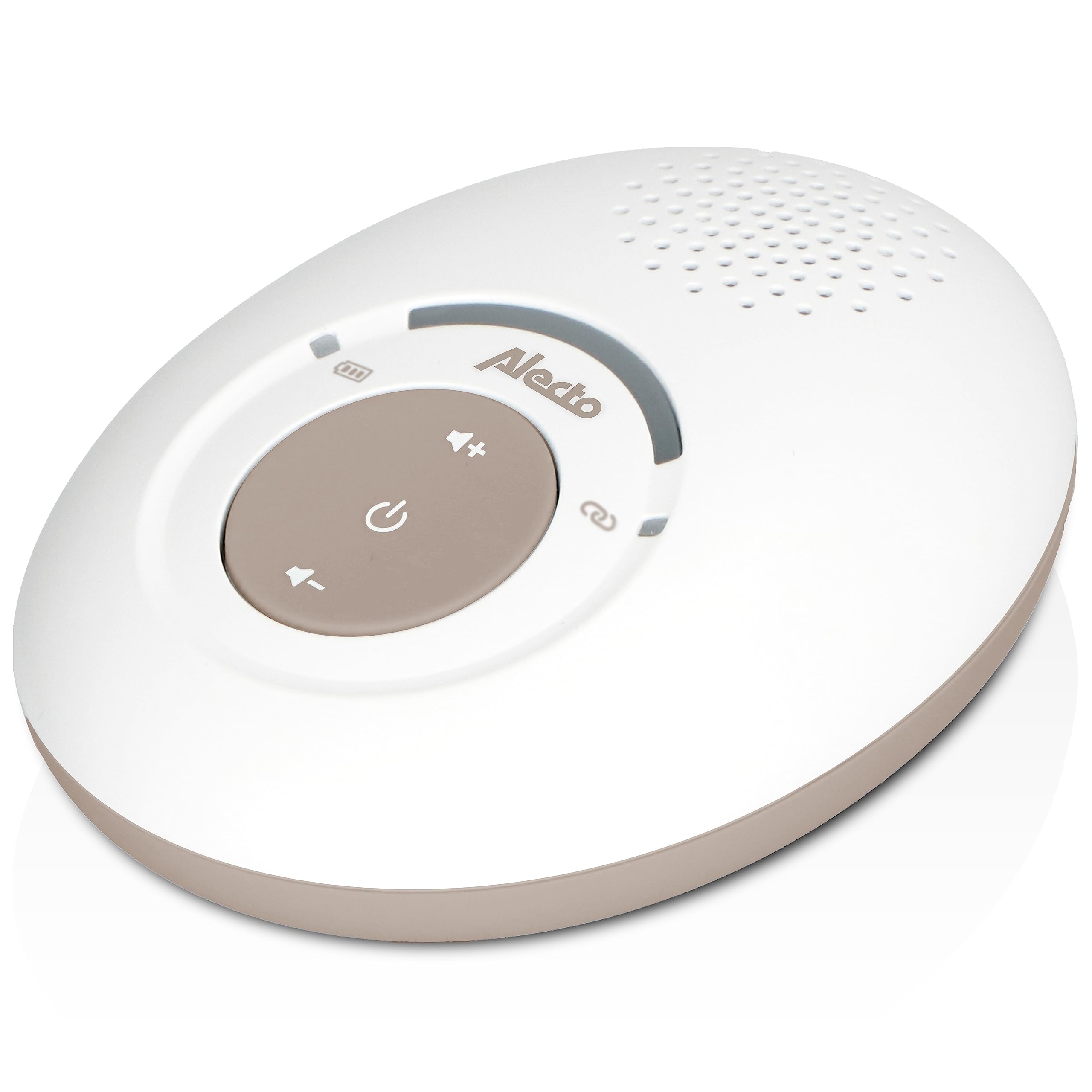 Alecto DBX110 elektroniczna niania audio – cyfrowa niania z DECT – zasięg 300 m – kompaktowa konstrukcja – skala głośności LED – funkcja VOX – niski poziom promieniowania – beżowa