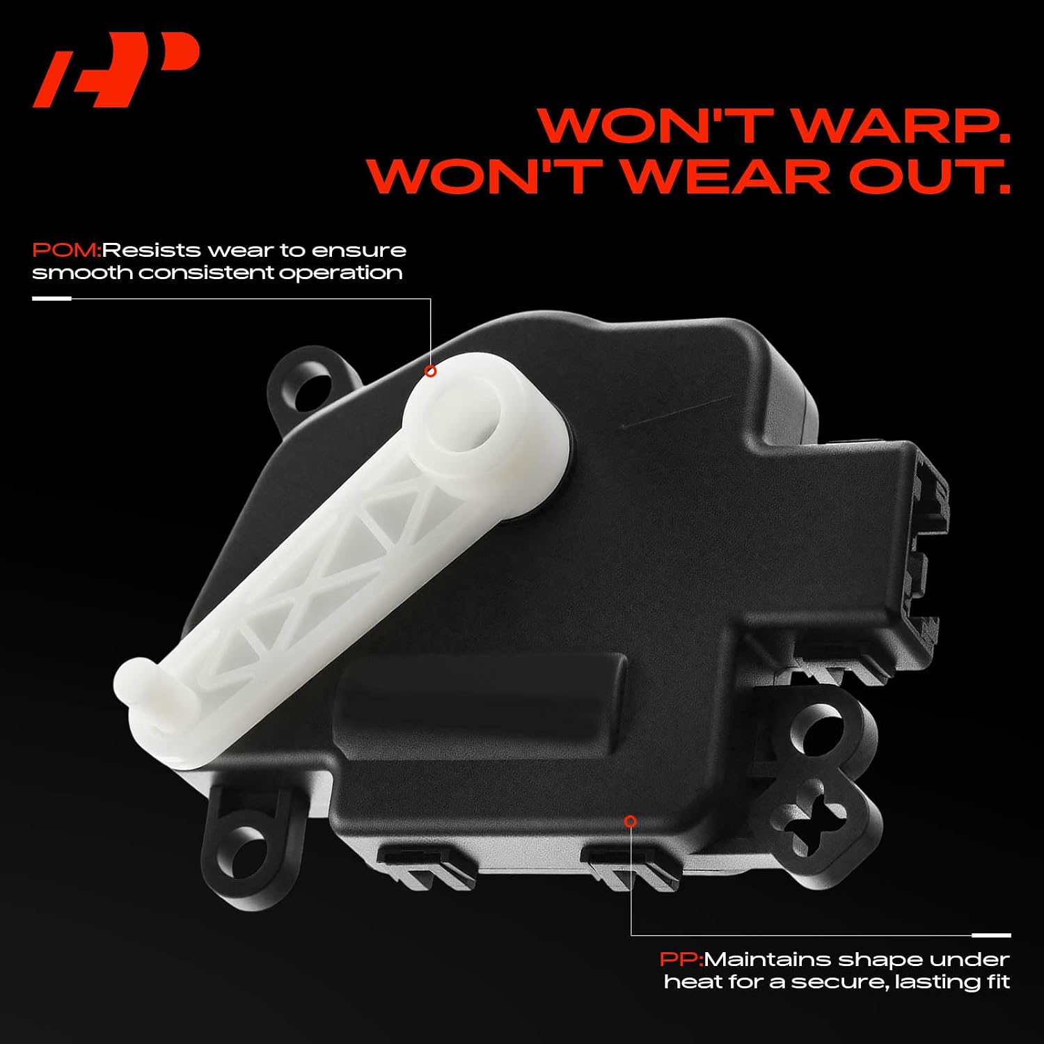 A-Premium HVAC Heater Blend Door Actuator, Compatible with Ford Mustang 2005-2009, Convertible Coupe, Left Main or Right Main Defrost or Mode, Replace# 6R3Z19E616A, 4R3Z19E616BA