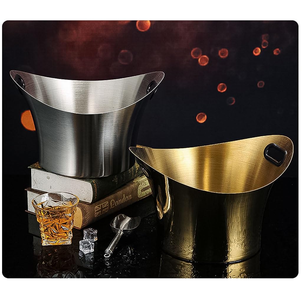 Secchio per birra grande, ispessito, mantiene il ghiaccio freddo e secco, per feste, vino, birra, club, bar, matrimoni, contenitore per il ghiaccio, (nero)