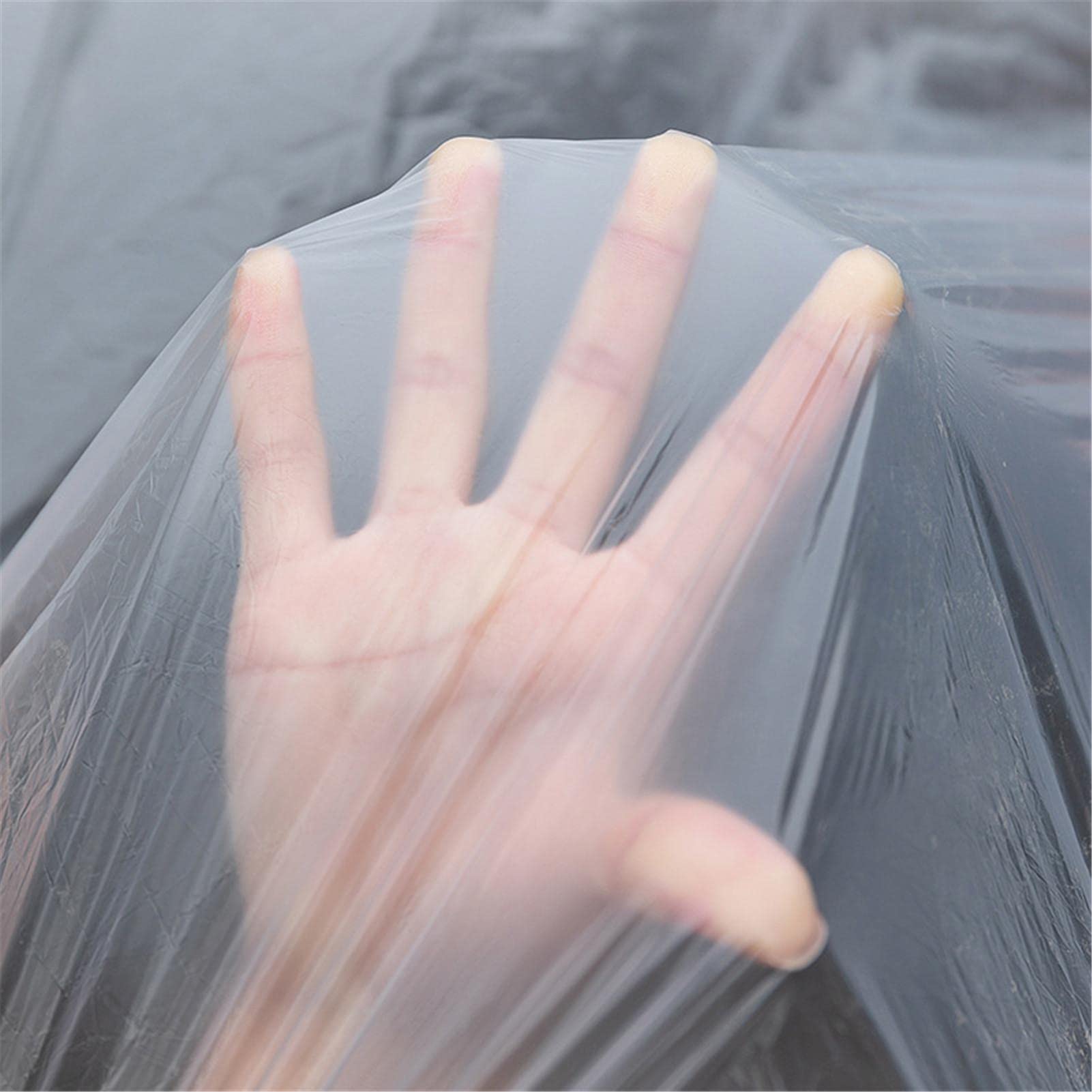 Clear Car Cover with Elastic Band PE Disposables Full Car Shield - Transparent Car Protective Covers Water Dust — view 4