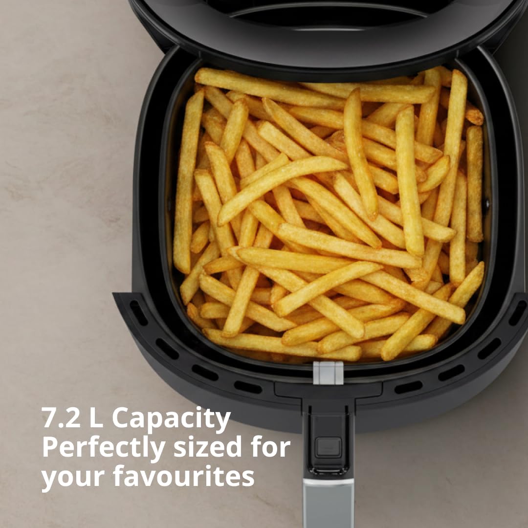 Philips Série 3000 7.2L Airfry, fenêtre de cuisson, friteuse 16 en 1, technologie RapidAir Plus, élimination des graisses, application de recettes HomeID, facile à nettoyer (NA342/09)